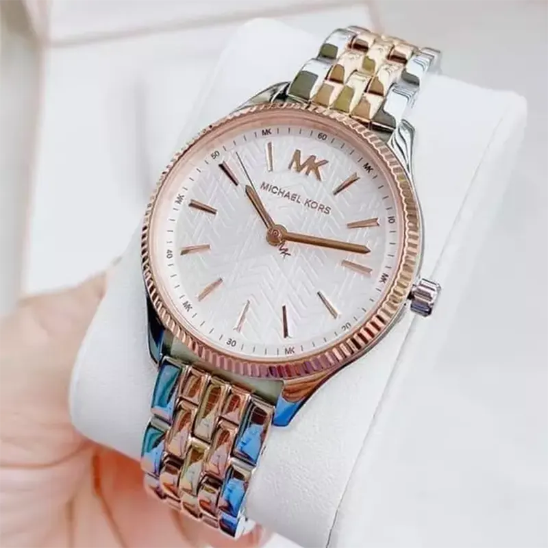 Michael Kors Lexington White Dial Rose Gold Ladies Watch- MK6641